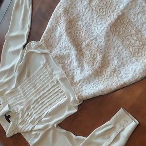 White House Black Market Stripe Lace Pencil Skirt Size 6